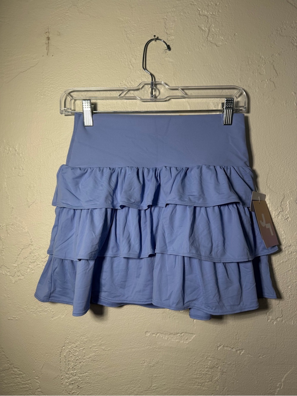 Tiered Ruffle Women’s Athletic Skirt - Light Periwinkle